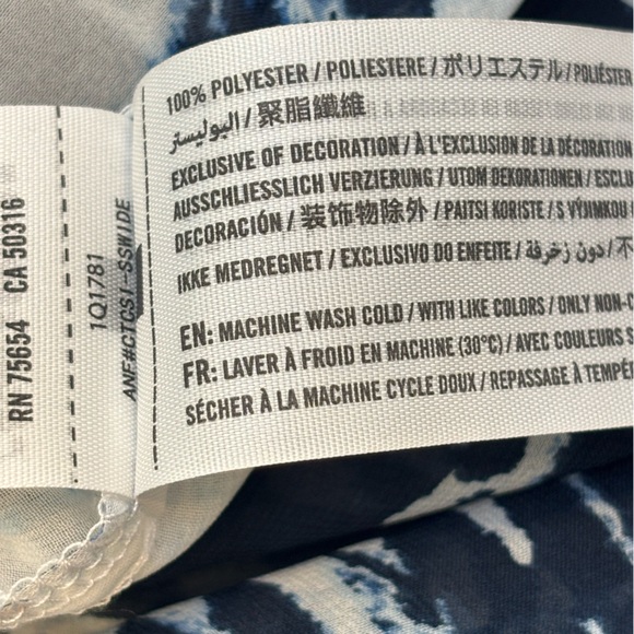 Abercrombie & Fitch Tassel Maxi Dress – Sheer Blue/White Tie Dye Beach Coverup🌊 - Picture 10 of 10